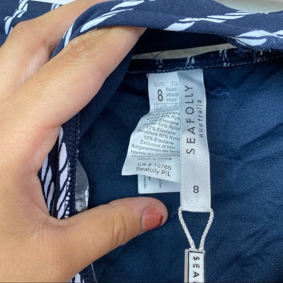 NWT Seafolly Coastline Pleated Side Bikini Bottoms - Picture 7 of 7